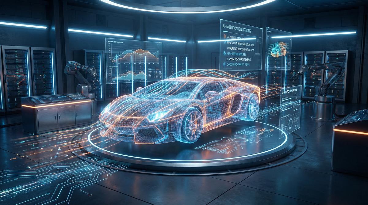 大奶AI汽车改装视频技术展示